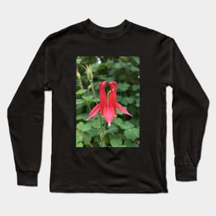 Glowing Northern Red Columbine Long Sleeve T-Shirt